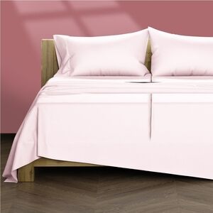 TEXAS LINEN CO. 100% Egyptian Cotton Split King Sheets 5 Piece 600 TC -Blush